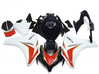 Erschwingliche Honda CBR1000RR Motorrad Verkleidung 2008-2011 - Weiss Rot Glanzendes Schwarz