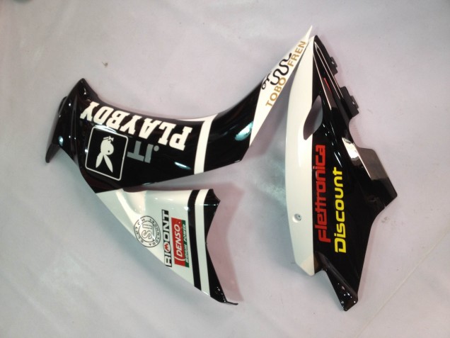 Erschwingliche Honda CBR1000RR Motorrad Verkleidung 2012-2016 - Weiss Glanzendes Schwarz Rizoma Playboy