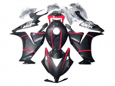 Erschwingliche Honda CBR1000RR Motorrad Verkleidung 2012-2016 - Schwarzes Carbonfaser Rot