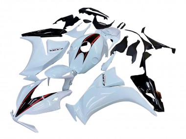Erschwingliche Honda CBR1000RR Motorrad Verkleidung 2012-2016 - Weiss Glanzendes Schwarz