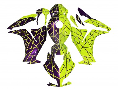 Erschwingliche Honda CBR1000RR Motorrad Verkleidung 2012-2016 - Lila Gelb