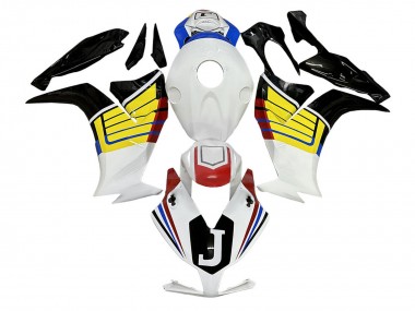 Erschwingliche Honda CBR1000RR Motorrad Verkleidung 2012-2016 - Weiss Gelb Schwarz