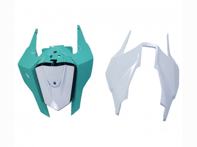 Erschwingliche Honda CBR1000RR Motorrad Verkleidung 2017-2023 - Weiss Hellblau Glanzendes Schwarz