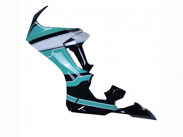 Erschwingliche Honda CBR1000RR Motorrad Verkleidung 2017-2023 - Weiss Hellblau Glanzendes Schwarz