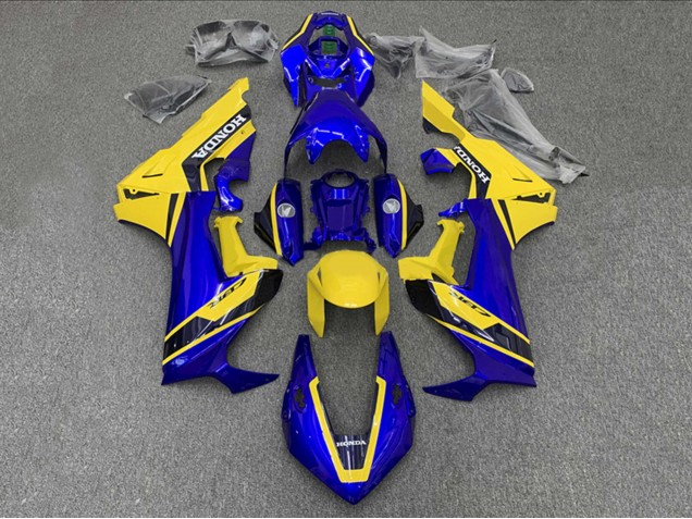 Erschwingliche Honda CBR1000RR Motorrad Verkleidung 2017-2023 - Gelb Blau