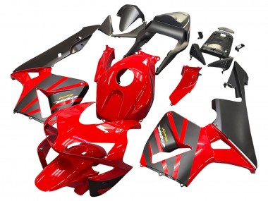 Erschwingliche Honda CBR600RR Motorrad Verkleidung 2003-2004 - Rot Matt Schwarz Rennen