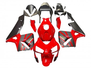 Erschwingliche Honda CBR600RR Motorrad Verkleidung 2003-2004 - Rot Matt Schwarz Rennen