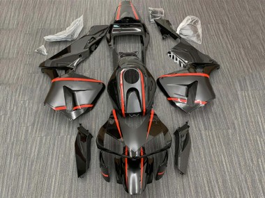 Erschwingliche Honda CBR600RR Motorrad Verkleidung 2003-2004 - Glanzendes Schwarz Rot Streifen