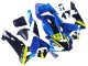 Erschwingliche Honda CBR600RR Motorrad Verkleidung 2003-2004 - Blau Neon Gelb Glanzendes Schwarz Hai