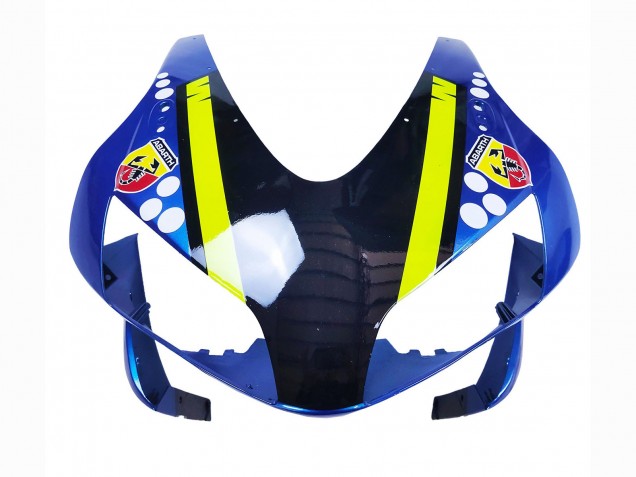 Erschwingliche Honda CBR600RR Motorrad Verkleidung 2003-2004 - Blau Neon Gelb Glanzendes Schwarz Hai
