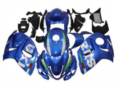 Erschwingliche Suzuki GSXR 1300 Hayabusa Motorrad Verkleidung 2008-2020 - Blau Weiss Grun