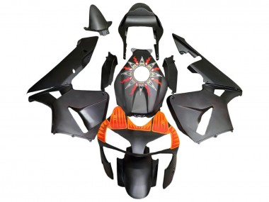 Erschwingliche Honda CBR600RR Motorrad Verkleidung 2003-2004 - Matt Schwarz Orange