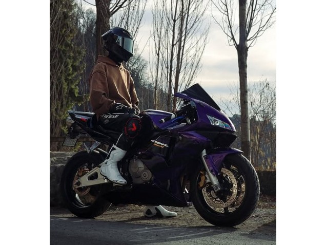 Erschwingliche Honda CBR600RR Motorrad Verkleidung 2003-2004 - Dunkel Blau Glanzendes Schwarz