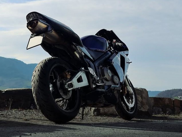 Erschwingliche Honda CBR600RR Motorrad Verkleidung 2003-2004 - Dunkel Blau Glanzendes Schwarz