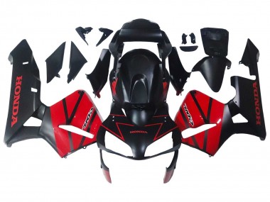Erschwingliche Honda CBR600RR Motorrad Verkleidung 2003-2004 - Rot Glanzendes Schwarz Matt Schwarz