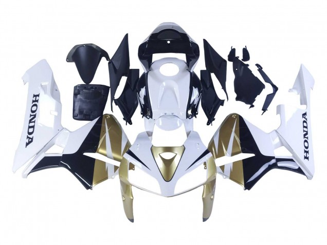 Erschwingliche Honda CBR600RR Motorrad Verkleidung 2005-2006 - Gold Weiss Schwarz