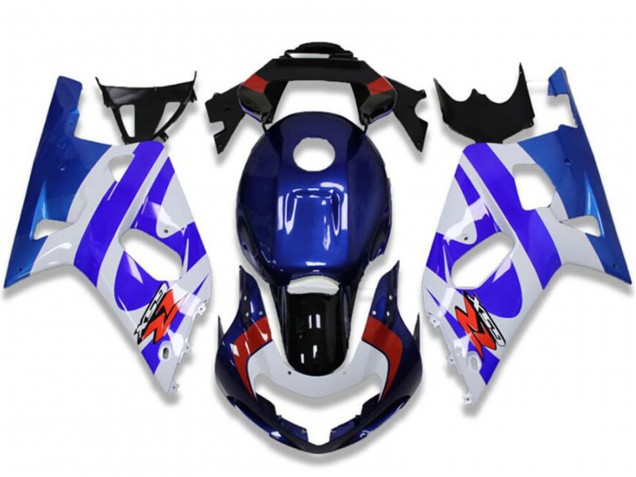 Erschwingliche Suzuki GSXR 600/750 Motorrad Verkleidung 2001-2003 - Weiss Blau Rot Schwarz