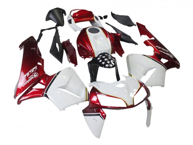 Erschwingliche Honda CBR600RR Motorrad Verkleidung Kit 2005-2006 - Rot Weiss Schwarz