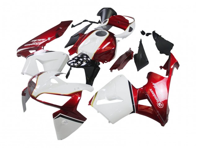 Erschwingliche Honda CBR600RR Motorrad Verkleidung Kit 2005-2006 - Rot Weiss Schwarz