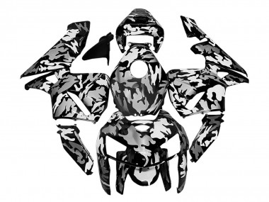 Erschwingliche Honda CBR600RR Motorrad Verkleidung 2005-2006 - Schwarz Weiss Grau Camouflage