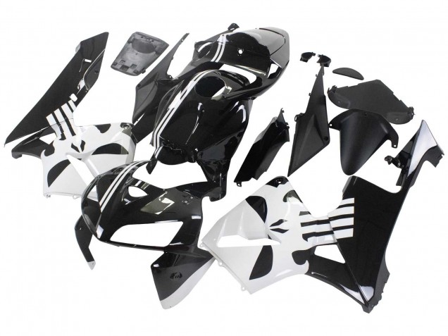 Erschwingliche Honda CBR600RR Motorrad Verkleidung 2005-2006 - Schwarz Weiss