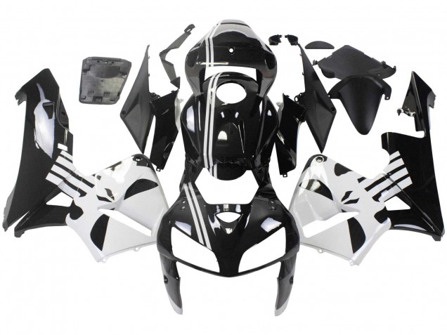 Erschwingliche Honda CBR600RR Motorrad Verkleidung 2005-2006 - Schwarz Weiss