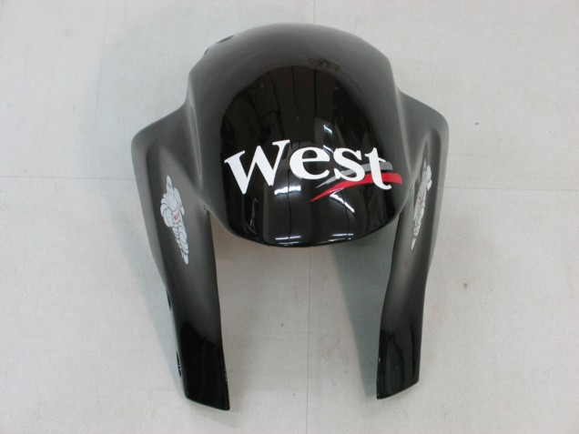 Erschwingliche Honda CBR600RR Motorrad Verkleidung 2005-2006 - Glanzendes Schwarz Weiss West