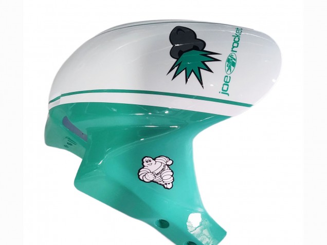 Erschwingliche Honda CBR600RR Motorrad Verkleidung 2005-2006 - Hellgrun Weiss Glanzendes Schwarz Joe Rocket