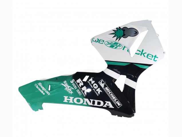 Erschwingliche Honda CBR600RR Motorrad Verkleidung 2005-2006 - Hellgrun Weiss Glanzendes Schwarz Joe Rocket