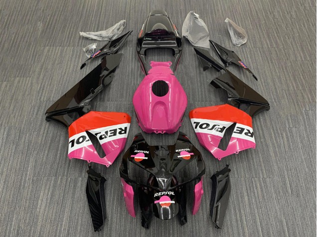 Erschwingliche Honda CBR600RR Motorrad Verkleidung 2005-2006 - Rosa Rot Schwarz Repsol