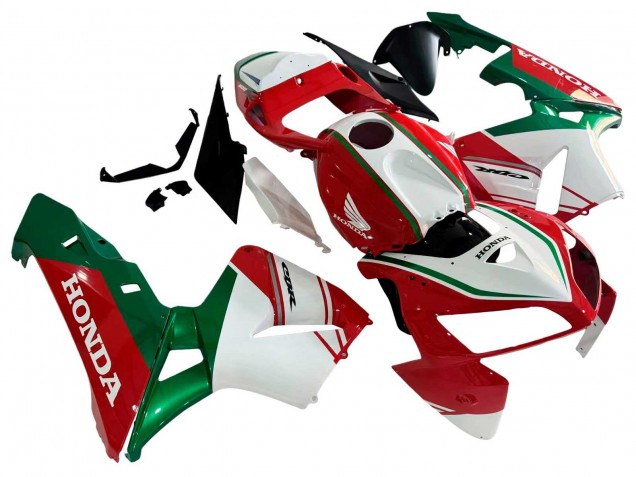 Erschwingliche Honda CBR600RR Motorrad Verkleidung 2005-2006 - Rot Weiss Grun
