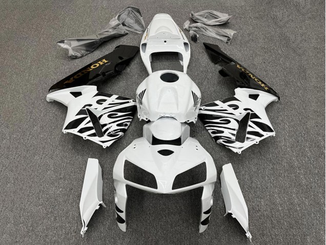 Erschwingliche Honda CBR600RR Motorrad Verkleidung 2005-2006 - Weiss Schwarz