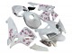 Erschwingliche Honda CBR600RR Motorrad Verkleidung 2005-2006 - Weiss mit Cherry Blossom