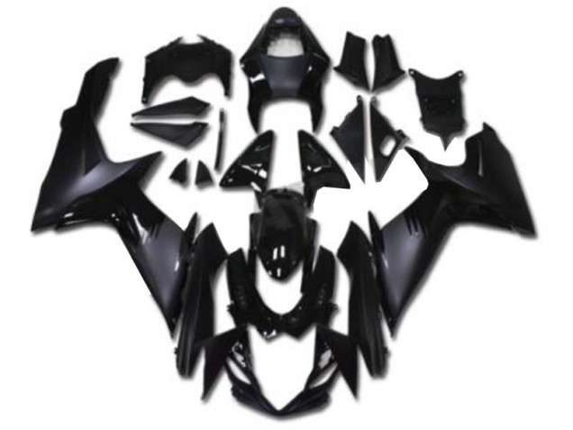 Erschwingliche Suzuki GSXR 600/750 Motorrad Verkleidung 2011-2024 - Glanzendes Schwarz Matt Schwarz