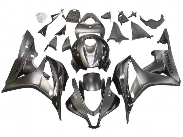 Erschwingliche Honda CBR600RR Motorrad Verkleidung 2007-2008 - Silber Glanzendes Schwarz