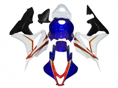 Erschwingliche Honda CBR600RR Motorrad Verkleidung 2007-2008 - Weiss Blau Rot Glanzendes Schwarz
