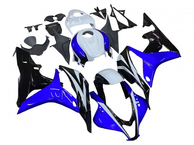 Erschwingliche Honda CBR600RR Motorrad Verkleidung 2007-2008 - Weiss Blau Glanzendes Schwarz