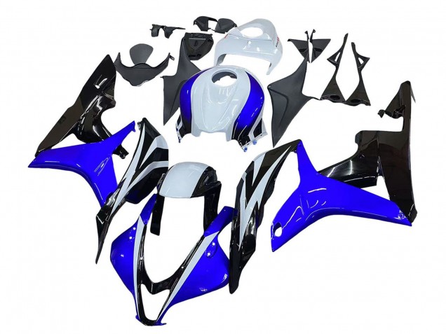 Erschwingliche Honda CBR600RR Motorrad Verkleidung 2007-2008 - Weiss Blau Glanzendes Schwarz