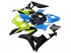 Erschwingliche Honda CBR600RR Motorrad Verkleidung 2007-2008 - Blau Gelb Glanzendes Schwarz