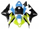 Erschwingliche Honda CBR600RR Motorrad Verkleidung 2007-2008 - Blau Gelb Glanzendes Schwarz
