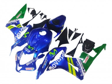 Erschwingliche Honda CBR600RR Motorrad Verkleidung 2007-2008 - Blau Grun MoviStar Castrol