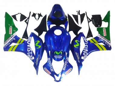 Erschwingliche Honda CBR600RR Motorrad Verkleidung 2007-2008 - Blau Grun MoviStar Castrol