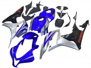 Erschwingliche Honda CBR600RR Motorrad Verkleidung 2007-2008 - Silber Blau Glanzendes Schwarz Rennen