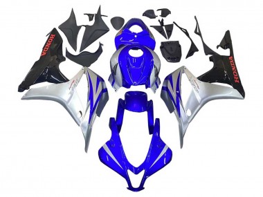 Erschwingliche Honda CBR600RR Motorrad Verkleidung 2007-2008 - Silber Blau Glanzendes Schwarz Rennen