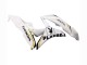 Erschwingliche Honda CBR600RR Motorrad Verkleidung 2007-2008 - Weiss Gold Glanzendes Schwarz Playboy