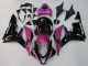 Erschwingliche Honda CBR600RR Motorrad Verkleidung 2007-2008 - Rosa Glanzendes Schwarz Rennen