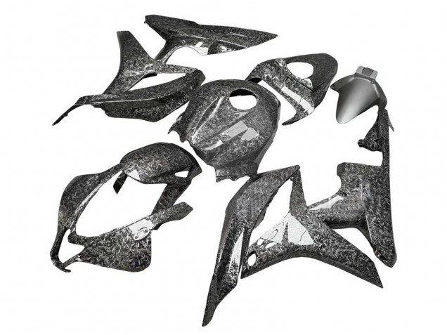 Erschwingliche Honda CBR600RR Motorrad Verkleidung 2007-2008 - Schwarz Geschmiedet Carbonfaser