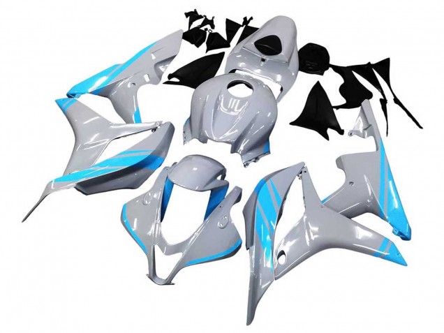 Erschwingliche Honda CBR600RR Motorrad Verkleidung 2007-2008 - Glanzendes Grau Hellblau