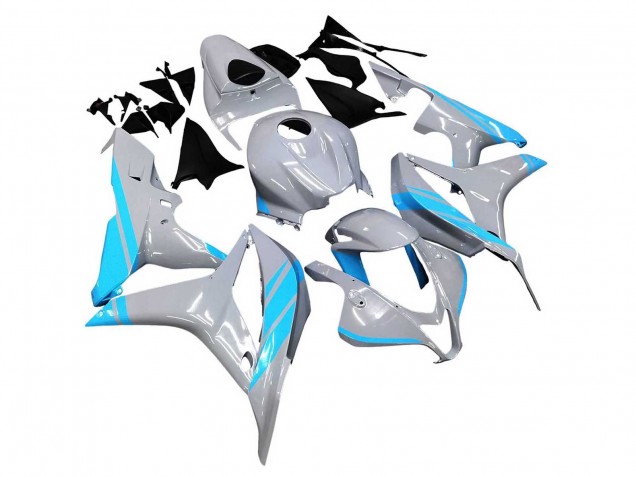 Erschwingliche Honda CBR600RR Motorrad Verkleidung 2007-2008 - Glanzendes Grau Hellblau