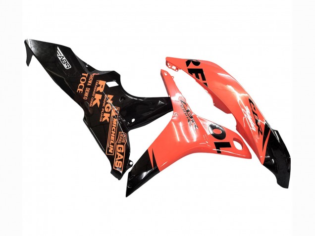 Erschwingliche Honda CBR600RR Motorrad Verkleidung 2007-2008 - Orange Glanzendes Schwarz Repsol